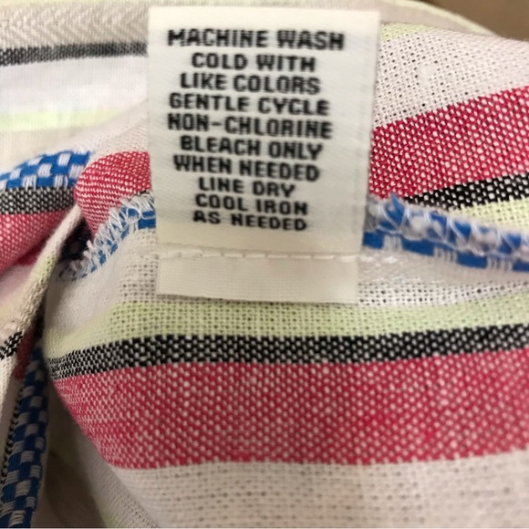 Caffe Marrakesh Linen Blend Loose Fit Striped Shirt Medium - Picture 8 of 8